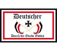 U24 Drapeau du Allemand grâce de Dieu Allemagne Empire Allemand 90 x 150 cm