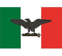 U24 Drapeau italien République socialiste de bateau de qualité supérieure 20 x 30 cm