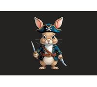 U24 Drapeau Pirate Lapin Pirate Bateau Drapeau Bateau Qualité supérieure 40x60cm