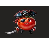U24 Drapeau Pirate Tomate Pirate Bateau Drapeau Bateau Qualité Premium 60x90cm