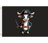 U24 Drapeau pirate vache 90 x 150 cm