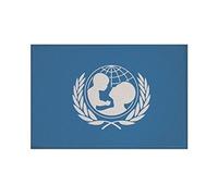 U24 Écusson drapeau de l'Unicef - Thermocollant - 9 x 6 cm