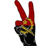U24 Écusson Peace Finger Angola thermocollant 13 x 6 cm