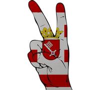 U24 Écusson Peace Finger Brême thermocollant 13 x 6 cm