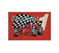 U24 Écusson thermocollant Motif drapeau Formule 1 Rouge 9 x 6 cm