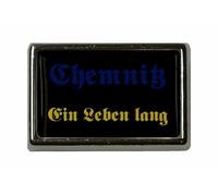 U24 Pin Chemnitz Pin's drapeau avec inscription en allemand Ein Leben lang, 15 x 23 mm, Acrylique
