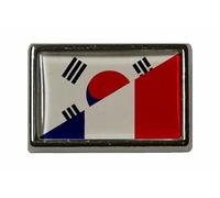 U24 Pin's drapeau de la Corée du Sud - France, Acrylique