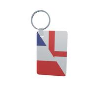 U24 Porte-clés Angleterre France en aluminium 50 x 47 mm