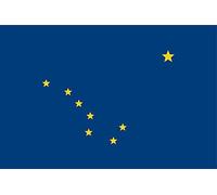 U24 Set Alaska Drapeau 8 x 5 cm Autocollant pour voiture Stickers