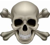 U24 Sticker Pirate-Tête de Mort, Autocollant pour voiture