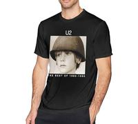 U2bandThe Best of 1980-1990 T Shirt Men's Cotton Short Sleeve Tees Black Manches Courtes(Medium)