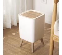 U2PICK Mini Poubelle 10 Litres avec Couvercle et Pieds - Moderne en Plastique pour Cuisine, Salle de Bain, Chambre, Salon, Bureau, Extérieur - Anti-chien, Carrée