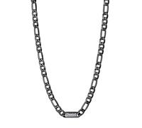 U7 7mm chaîne homme Personnalisé Prénom Noir acier inoxydable chaîne figaro 1 en 3 noir taille chaine court