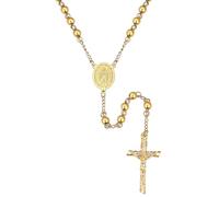 U7 Avec Boîte Rosaire Chapelet Marie avec Médaille Miraculeuse et Croix Jésus,Cadeau Première Communion, Baptême, Confirmation