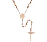 U7 Avec Boîte Rosaire Chapelet Marie avec Médaille Miraculeuse et Croix Jésus,Cadeau Première Communion, Baptême, Confirmation