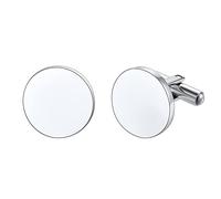 U7 Boutons de Manchette pour Hommes en Acier Inoxydable Argent Pièce de Monnaie Boutons de Manchette Bijoux pour Père