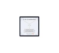 U7 Collier Crucifix À ma grand-mère Chaîne et Pendentif Croix Catholique Rose Bijoux Religieux pour Garçon Cadeau Anniversaire Noël Pâque