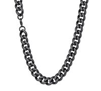U7 Collier Homme Noir 61 cm Chaîne Grosse 12 mm Rapper Style Bijou Garçon Chain