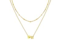 U7 Collier Initiale H Charme Coeur Prénom Personnalisable pour femme Chaîne Pendentif Doré avec Prénom Gravure