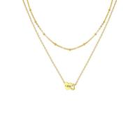 U7 Collier Initiale J Charme Coeur Prénom Personnalisable pour femme Chaîne Pendentif Doré avec Prénom Gravure