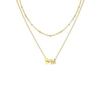 U7 Collier Initiale M Charme Coeur Prénom Personnalisable pour femme Chaîne Pendentif Doré avec Prénom Gravure