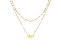 U7 Collier Initiale X Charme Coeur Prénom Personnalisable pour femme Chaîne Pendentif Doré avec Prénom Gravure