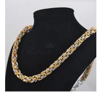 U7 King Link Two Tone - 18K Gold Plated Emperor Necklace 316L 8mm*560mm