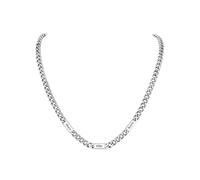 U7 Largeur 5MM Collier pour Famille 3 Prénom Personnalisé Chaîne Maille Gourmette Homme Collier Pendentif Prénom Gravure pour Lui Bijou Garçon Tendance Hip Hop Style 45cm
