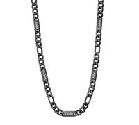 U7 Personnalisable 5 Prénoms Noir Chaine Figaro 1+3 pour Famille acier inoxydable chaîne maille figaro épaisseur 5mm