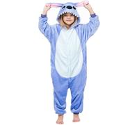 U7 Pyjamas Enfants Cosplay Cartoon Animaux Capuche Combinaison Vacances Garçons Filles Grenouillères Vêtements Nuit Enfants-stitch 6-7 ans