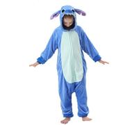 U7 Pyjamas Enfants Cosplay Cartoon Animaux Capuche Combinaison Vacances Garçons Filles Grenouillères Vêtements Nuit Enfants-stitch 8-9 ans
