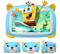U7 Tablette Enfants 7 Pouces Avec Wifi¿Tablette Android Avec Gms Certified¿4Gb Ram 64Gb Rom/Tf 1Tb Tablette Tactile,Double Caméra Contrôle Parental Tablette Éducative Avec Kid-Proof Étui(Blau)