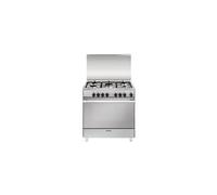 U855MI6 - Cuisinière - pose libre - largeur : 80 cm - profondeur : 50 cm - hauteur : 85 cm - acier inoxydable
