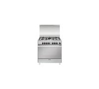 Glem U855MI6 - Cuisinière - pose libre - largeur : 80 cm - profondeur : 50 cm - hauteur : 85 cm - acier inoxydable Acier inoxydable G