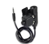 U94 PTT Adaptateur de casque tactique, prise 3,5 mm, connecteur One Touch, interface audio mobile, câble compatible civil