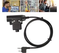 U94 PTT System Adapter 2 Pin Plug Push to Talk,U94 PTT Hands-Free Push to Talk Adapter for Midland Radio