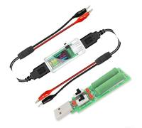 U96 Testeur de puissance USB, détecteur de courant de tension CC, voltmètre numérique 180 W avec charge, écran IPS pour chargeur de banque d'alimentation, électronique de bricolage (transparent)