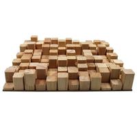 ua acoustics Diffuseur acoustique en bois «SKYLINE» - 50 x 50 cm | 2D QRD | Panneau d'art mural en bois (épaisseur 75 mm, Skyline)