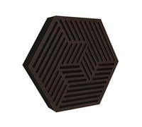 ua acoustics Lot de 2 Panneaux acoustiques muraux | Panneaux insonorisants et décoratifs pour réduire l'écho | Traitement Acoustique pour la Maison et Le Studio | Couleur : [Wengé | Hexagon]