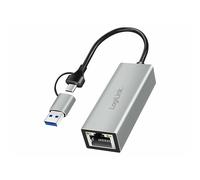 LogiLink Adaptateur USB 3.2 Gen1 Type-A/Type-C vers RJ45 Gigabit