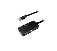 Logilink Usb 3.0 Active Repeater Cable Up To 10m With 4-Port Hub - UsB-Erweiterung - Superspeed Usb 3.0 - Bis Zu 10 M (ua0262)