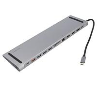 UA0411 Hub USB DisplayPort 1.0,HDMI 2.0,USB 3.2 gris 0,15m LOGILINK