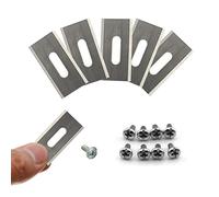UAAA 30pièces 36,5 x 18,5 x 0,65 mm Acier Inoxydable Lames de Tondeuses, Lames de tondeuses à Gazon avec vis pour Husqvarna, Pièces et Accessoires Tondeuses à Gazon