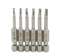Uacen Lot de 6 embouts de tournevis triangulaires magnétiques, embouts de tournevis triangulaires en acier S2 1/4" foret triangulaire hexagonal, longueur 50 mm