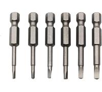 Uacen Lot de 6 embouts de tournevis triangulaires magnétiques en acier S2 - 6,35 mm - Longueur : 50 mm
