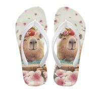 Uacyareni Tongs pour enfant - Mignon animal - 27-34 EU, Cochon d'eau, fleur de cerisier, 33 EU