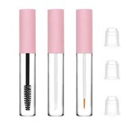 uadbau Lot de 3 tubes de mascara vides de 10 ml avec baguette, tube d'eyeliner vide et gloss à lèvres - Flacon de crème à cils avec bouchons - Kit idéal pour les cosmétiques à faire soi-même