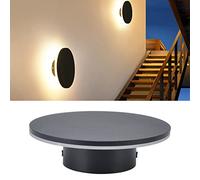 Uadme 12W LED Flush Wall Plafonnier Rond Circulaire Cloison Luminaire Intérieur LED Applique Murale Moderne Applique Extérieure pour Jardin Couloir Couloir Mur