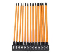 Uadme 150mm 1/4in Jeu de tournevis à tige hexagonale S2 en acier allié T5 T6 T7 T8 T9 T10 T15 T20 T25 T27 T30 T35 T40 Ensemble de bits de pilote magnétique
