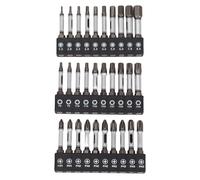 Uadme 30Pcs Impact Tournevis Bit Set D2 En Acier Allié Magnétique 2in Hex Shank Hex Star Crossing Driver Bit Set